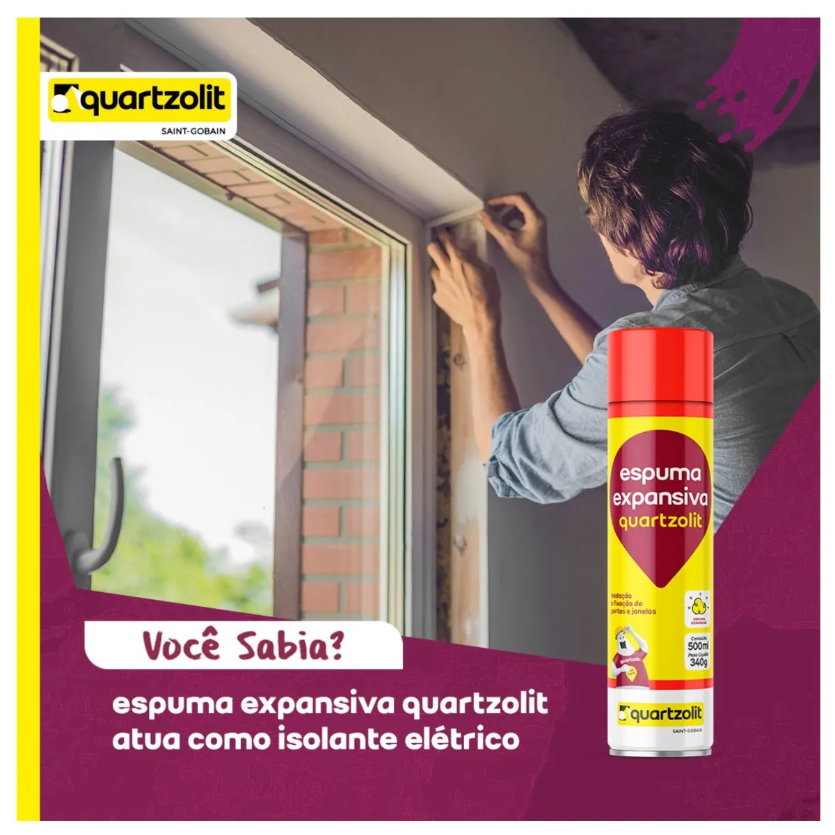 ESPUMA EXPANSIVA UNIVERSAL 500ML QUARTZOLIT
