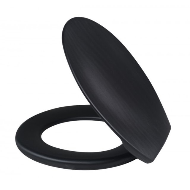ASSENTO SANITÁRIO OVAL SOFT PRETO METASUL