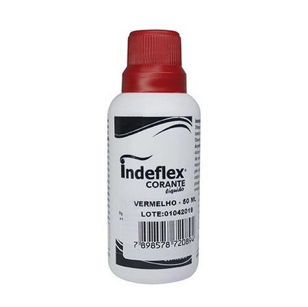 CORANTE LÍQUIDO 50ML VERMELHO INDEFLEX