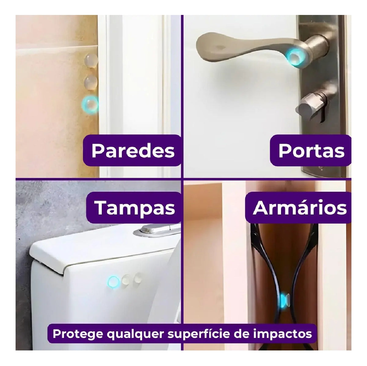 ADESIVO ANTI IMPACTO 12MM COM 24 PEÇAS INCOLOR BESTFER