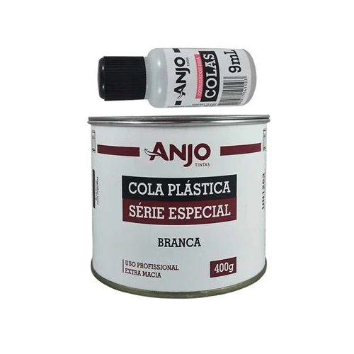 ADESIVO MASSA PLASTICA COM CATALISADOR 400G BRANCO ANJO