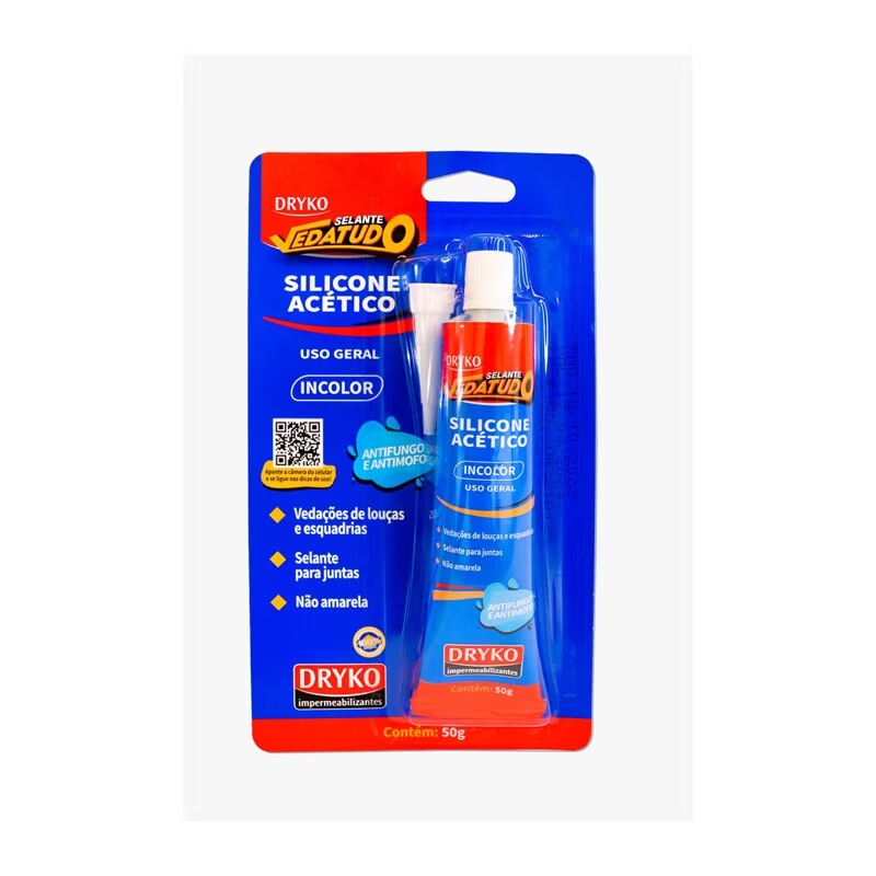 ADESIVO SILICONE 50G TRANSPARENTE DRYKO