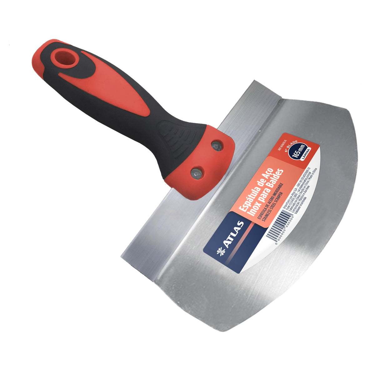 ESPATULA PARA BALDES INOX ARREDONDADA 6" ATLAS