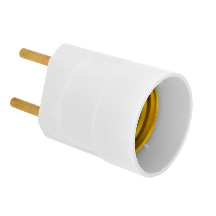 ADAPTADOR SOQUETE E27 PARA TOMADA BRANCO FERTAK TOOLS
