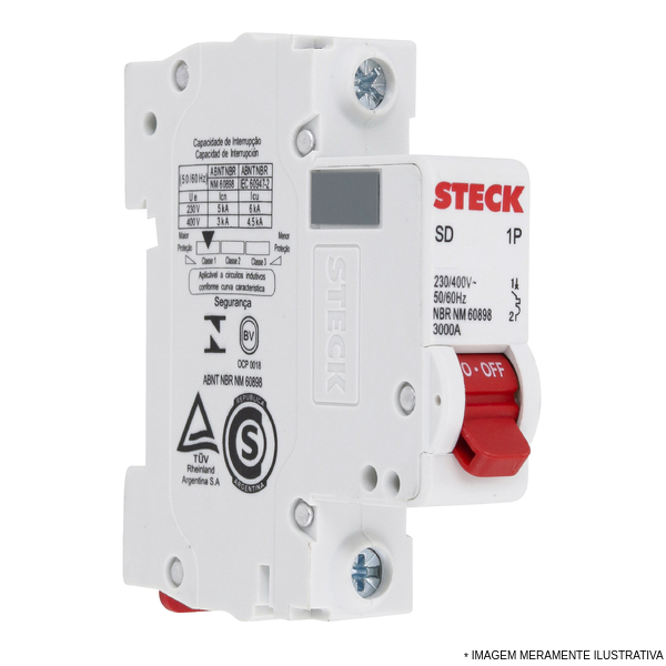 DISJUNTOR UNIPOLAR 16A (B) STECK