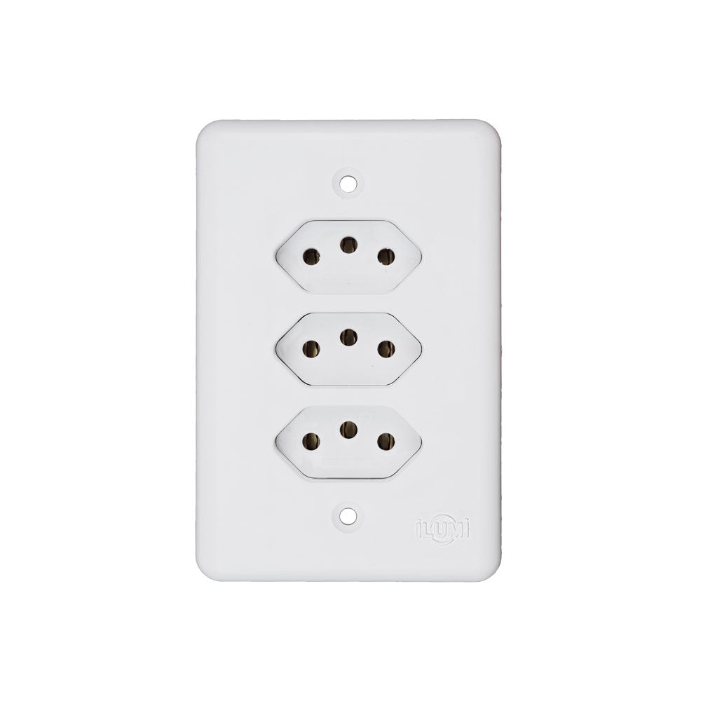 3 TOMADA 20A STYLUS BRANCO ILUMI