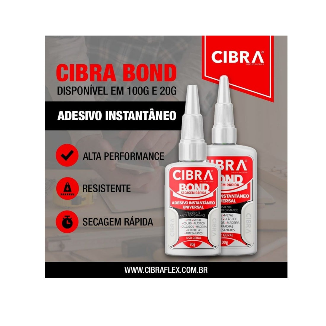 ADESIVO INSTANTANEO 100G CIBRA