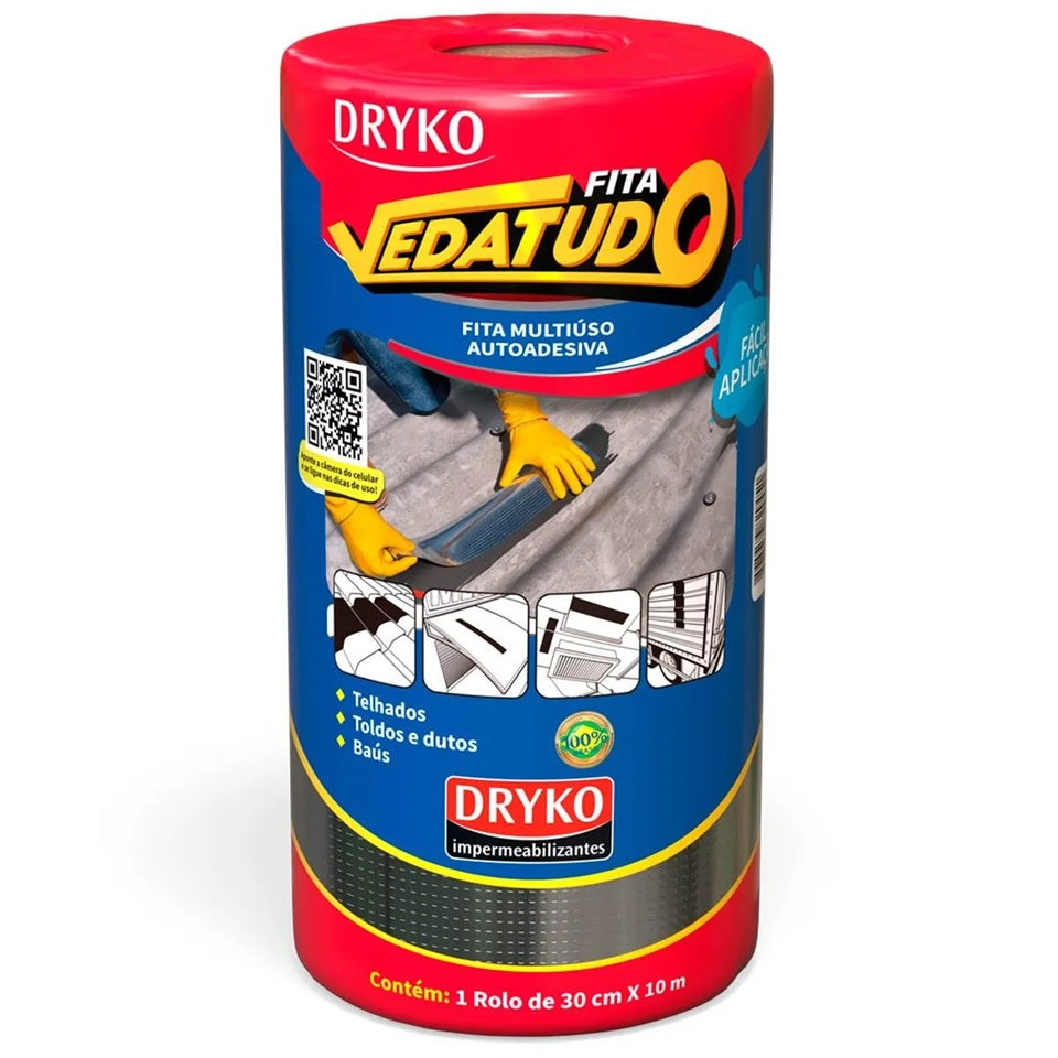 FITA MULTIUSO AUTOADESIVA 30CMX10M VEDATUDO