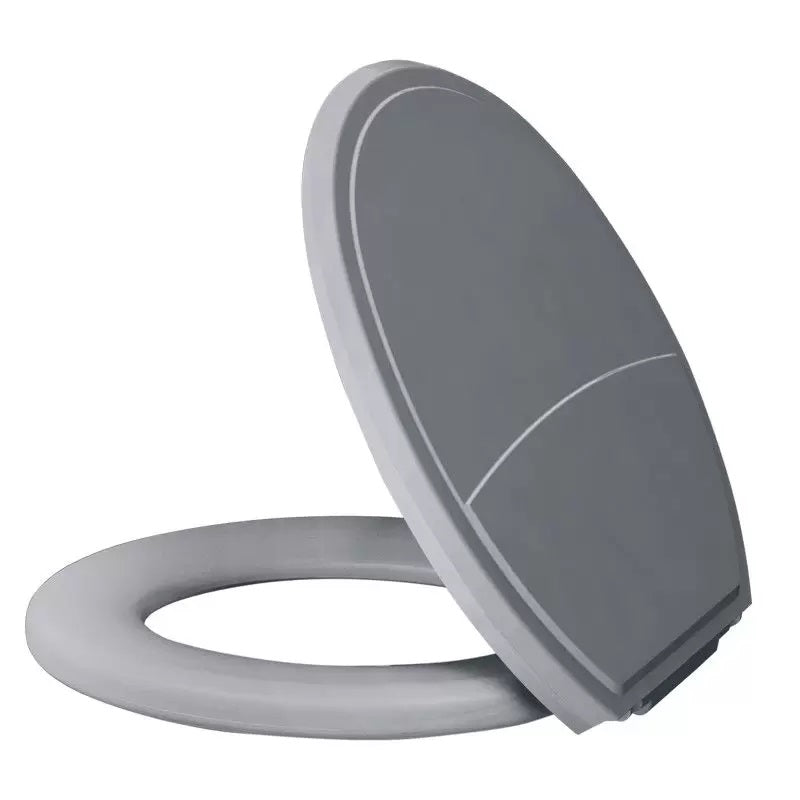 ASSENTO SANITARIO ALMOFADADO OVAL PLUS SLIM CINZA CLARO METASUL