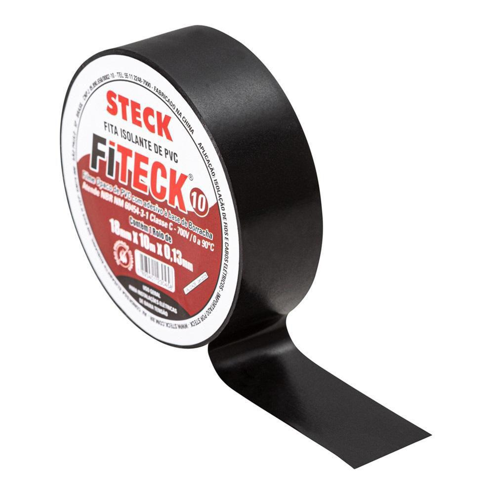 FITA ISOLANTE 18MMX20M PRETO STECK
