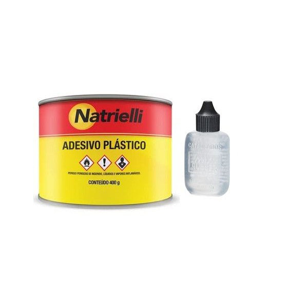 ADESIVO MASSA PLASTICA COM CATALISADOR 400G BRANCO NATRIELLI