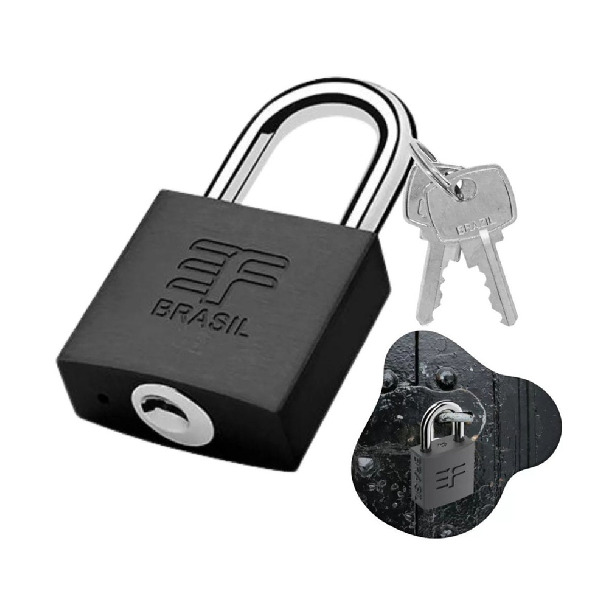 CADEADO 20MM PRETO FOSCO 3F