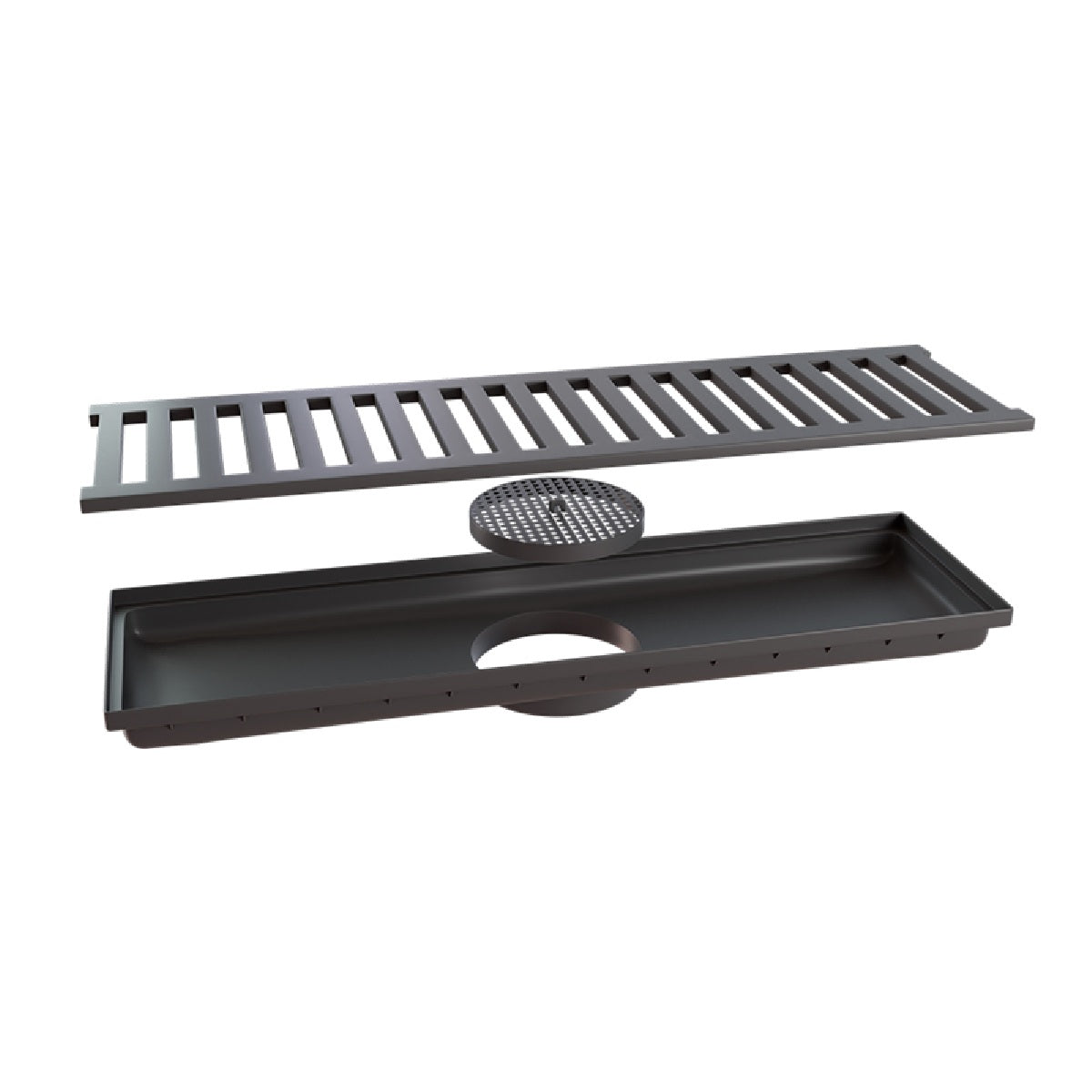 CAIXA COLETORA LINEAR DECORA 15X50CM CINZA ESTRELA