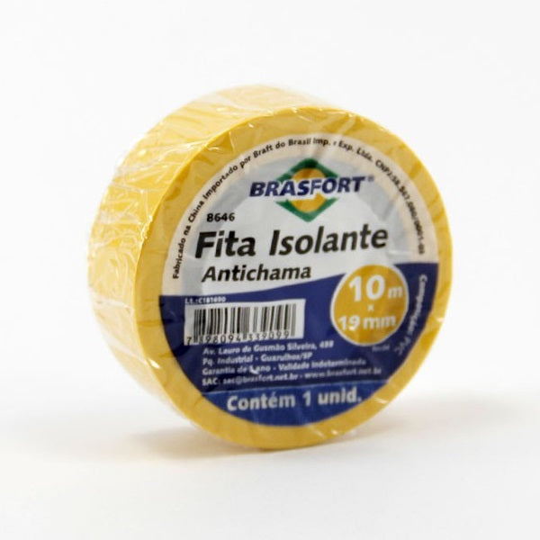 FITA ISOLANTE 19MMX10M AMARELO BRASFORT