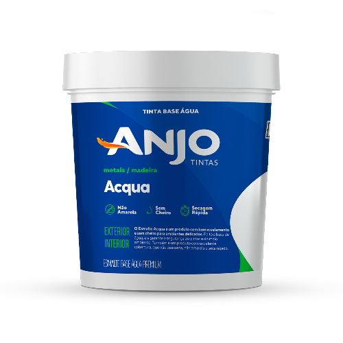 ESMALTE BASE ÁGUA PREMIUM 900ML PRETO ACETINADO ACQUA ANJO