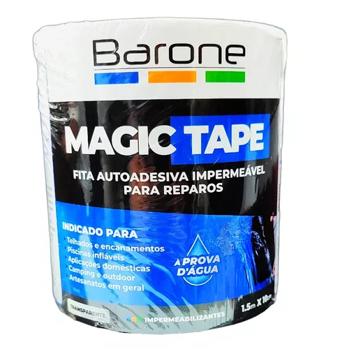FITA EMBORRACHADA AUTOADESIVA 10CMX1,5M TRANSPARENTE BARONE