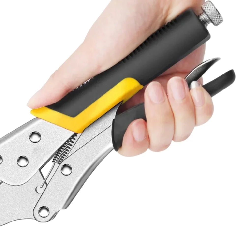 ALICATE DE PRESSÃO EMBORRACHADO BICO CURVO 10" FERTAK TOOLS