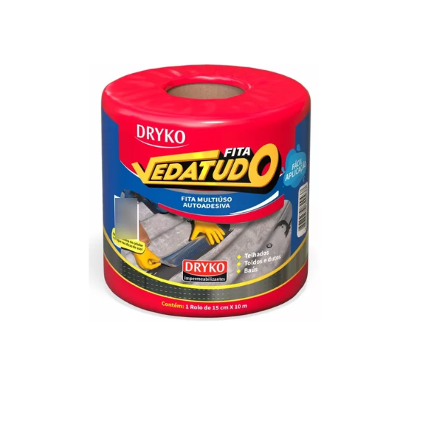 FITA MULTIUSO AUTOADESIVA 15CMX10M VEDATUDO