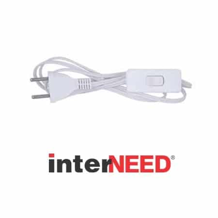 CORDÃO COM INTERRUPTOR MEIO FIO 1,2M BRANCO INTERNEED