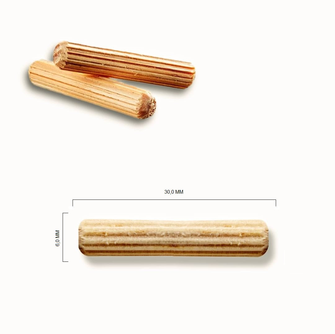 CAVILHA DE MADEIRA 06X30MM COM 10 PEÇAS