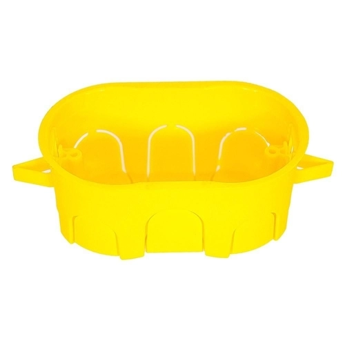 CAIXA DE LUZ PVC 4X2 DRYWALL AMARELA MONDIALE