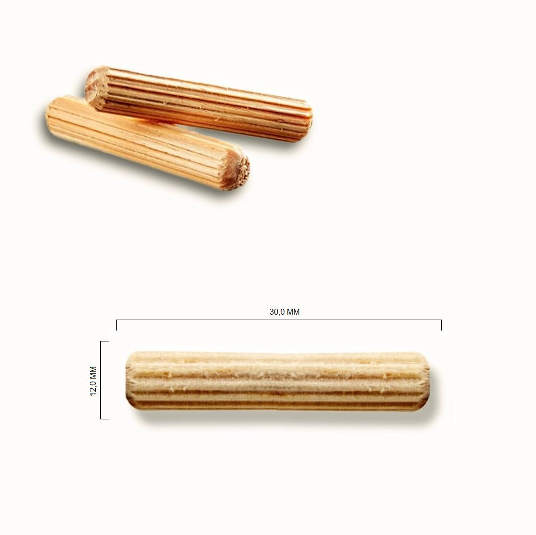 CAVILHA DE MADEIRA 12X30MM COM 5 PEÇAS