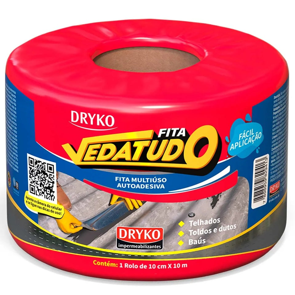 FITA MULTIUSO AUTOADESIVA 10CMX10M VEDATUDO
