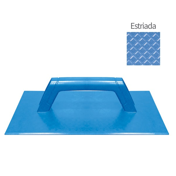 DESEMPENADEIRA PVC CORRUGADA PREMIUM 17X30CM AZUL METASUL