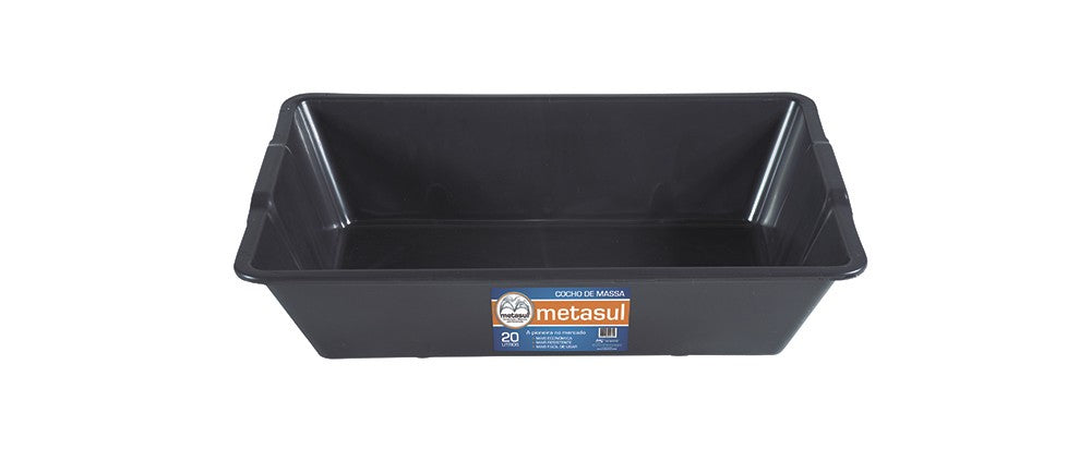 CAIXA PARA MASSA 20L PRETA METASUL