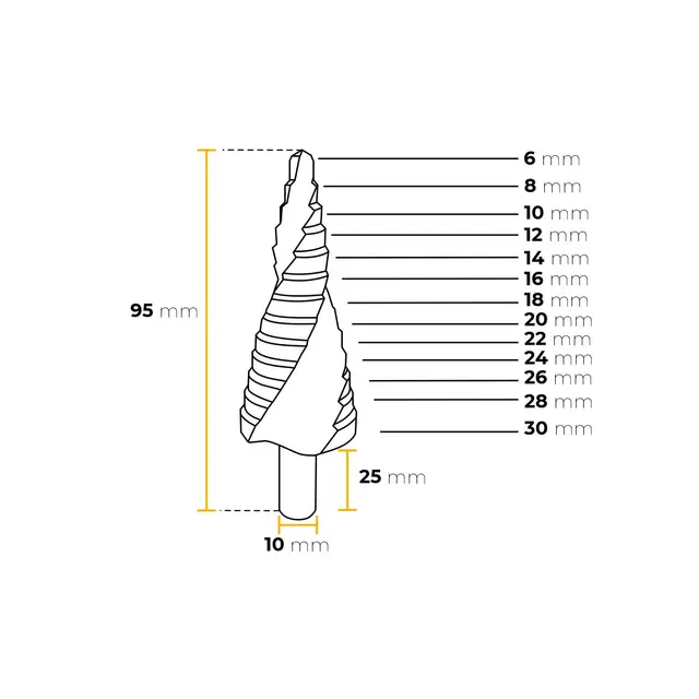 BROCA ESCALONADA 6,0X30MM BRASFORT