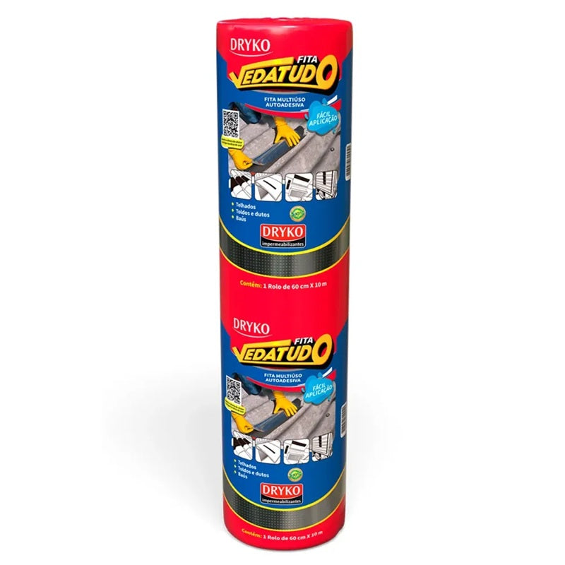 FITA MULTIUSO AUTOADESIVA 60CMX10M VEDATUDO