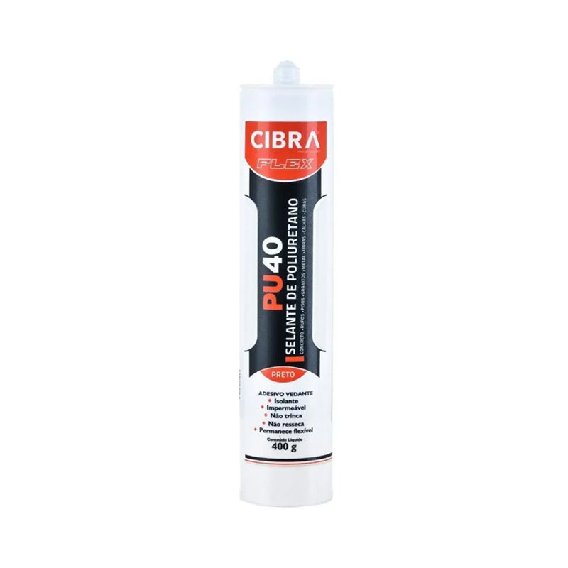 ADESIVO SELANTE PU 40 400G PRETO CIBRA