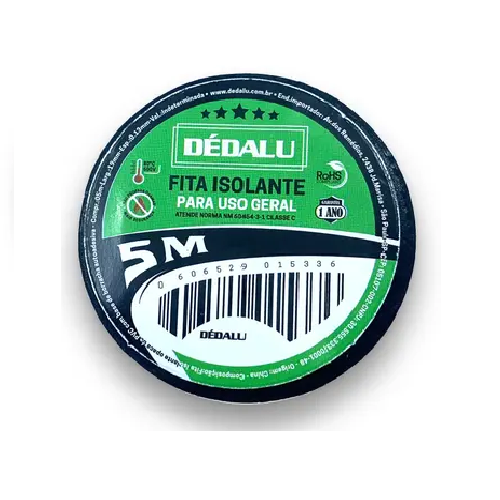 FITA ISOLANTE 18MMX5M PRETO DÉDALU