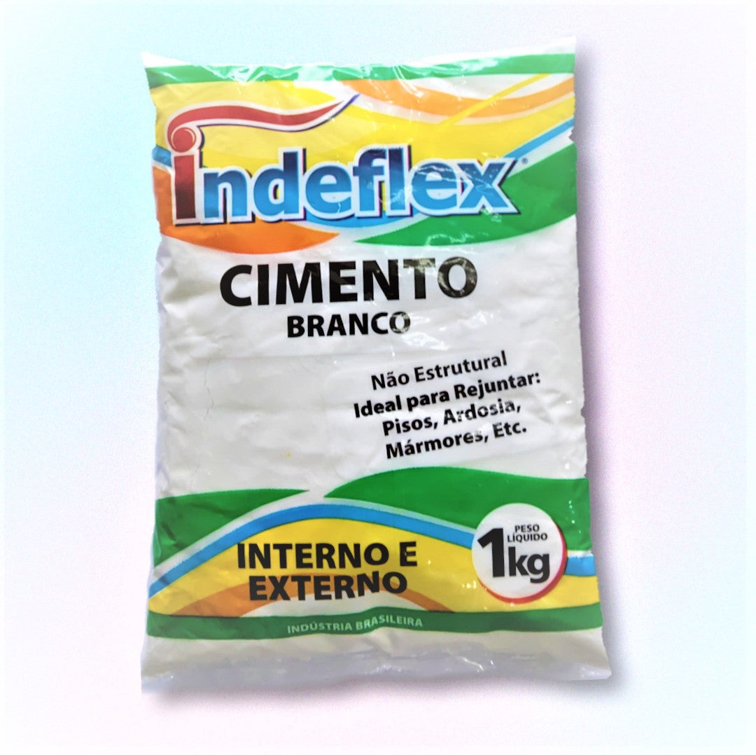 CIMENTO BRANCO 1KG INDEFLEX