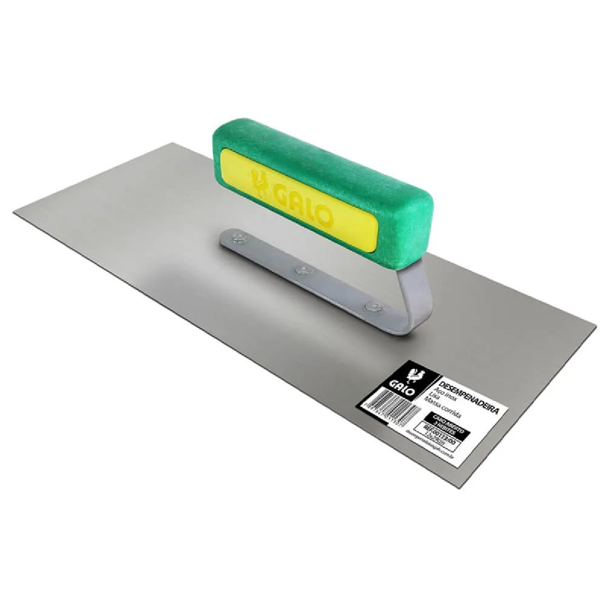 DESEMPENADEIRA DE AÇO INOX LISA CABO ABERTO 12X29CM GALO