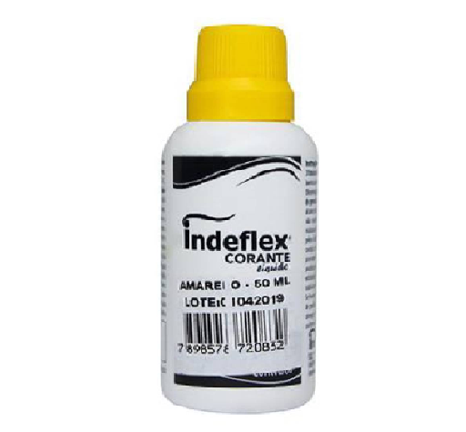 CORANTE LÍQUIDO 50ML AMARELO INDEFLEX