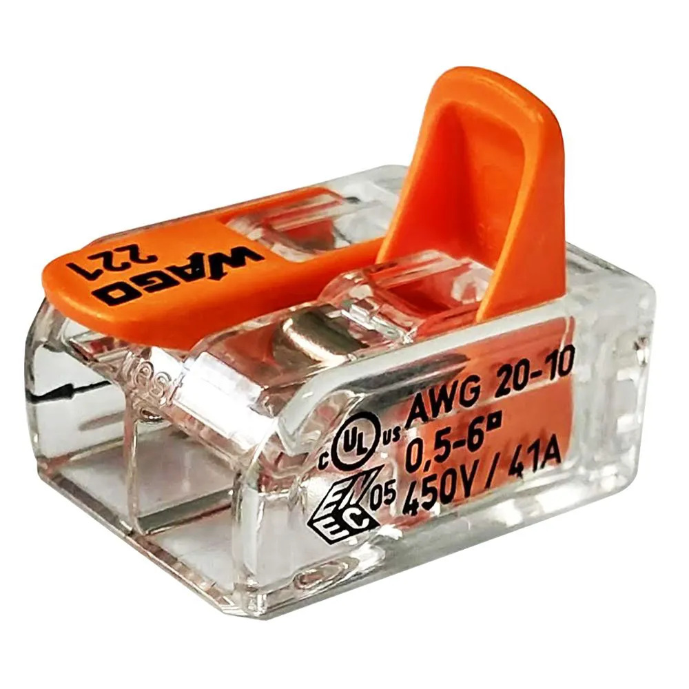 CONECTOR DE FIOS EMENDA FACIL 2P 6MM WAGO