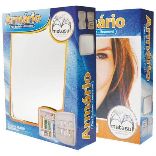 ARMÁRIO PARA BANHEIRO 47X36X10CM BRANCO METASUL