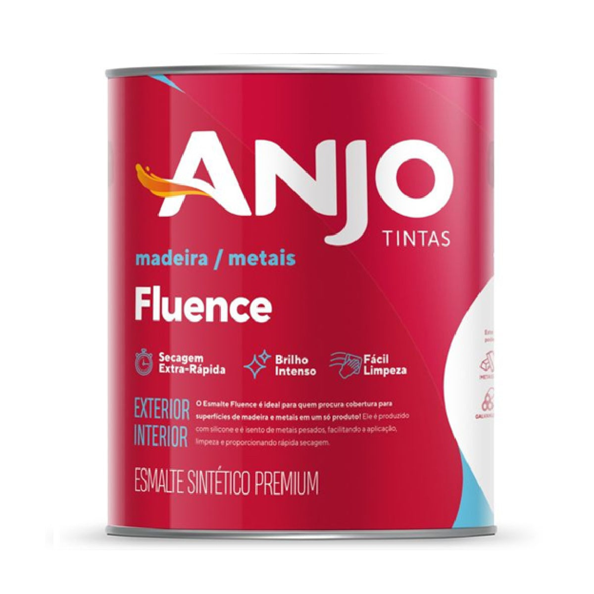 ESMALTE SINTÉTICO PREMIUM 855ML ALUMINIO FLUENCE ANJO