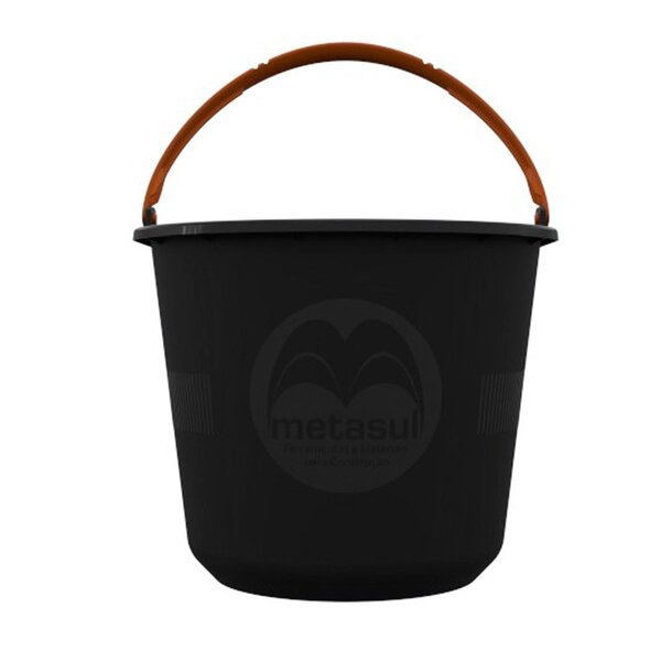 BALDE REFORCADO PRETO 12L METASUL