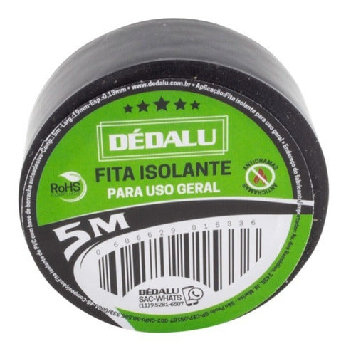 FITA ISOLANTE 18MMX5M PRETO DÉDALU