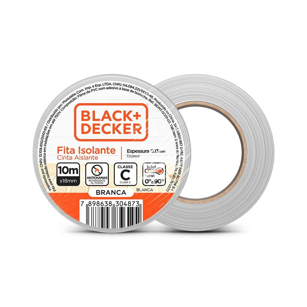 FITA ISOLANTE 18MMX10M BRANCO BLACK&DECKER